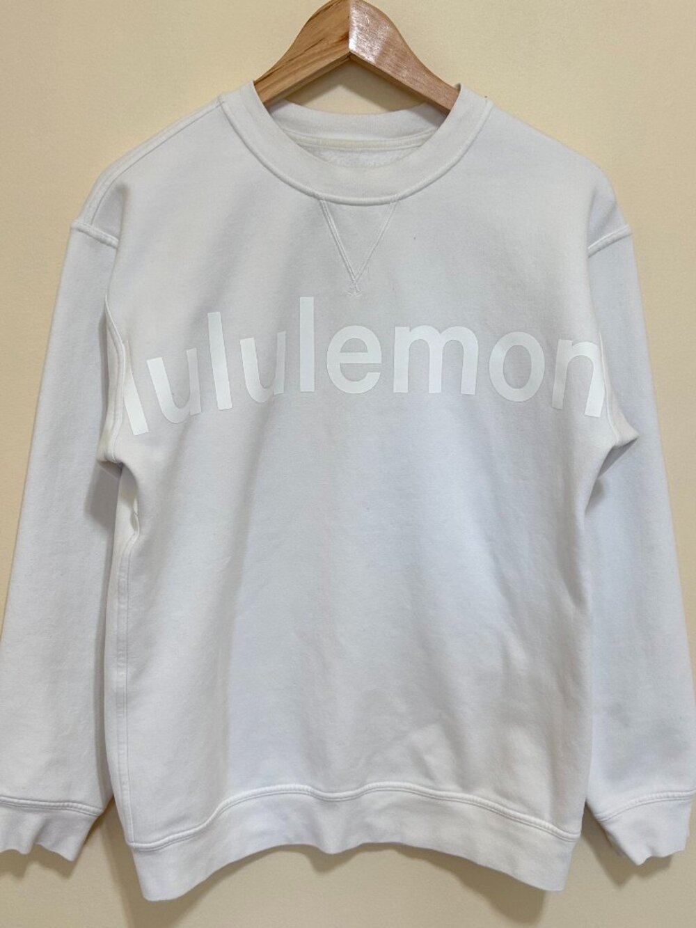 Lululemon Oversized Wordmark Sweatshirt White Size S